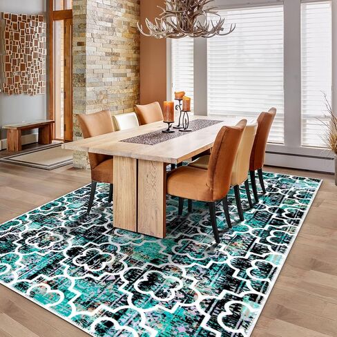 Area Rugs 5x7 Washable Rug for Living Room,Non-Slip Non-Shedding Ultra-Soft Floor Carpet for Home,Office, Dining Room,Bedroom (Style A) in Saudi Arabia