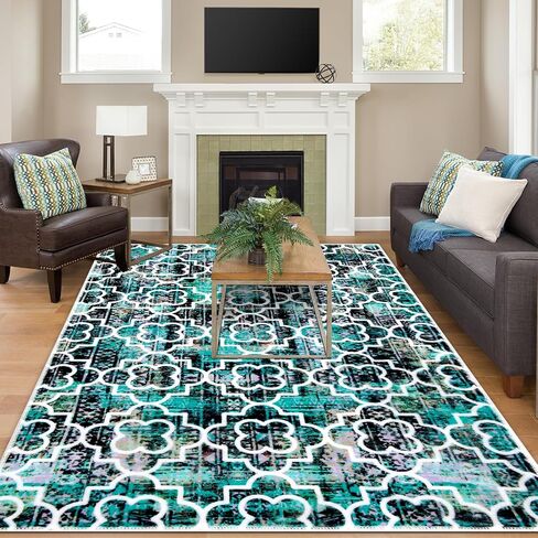 Area Rugs 5x7 Washable Rug for Living Room,Non-Slip Non-Shedding Ultra-Soft Floor Carpet for Home,Office, Dining Room,Bedroom (Style A) in Saudi Arabia