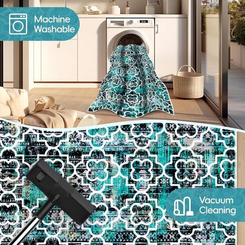 Area Rugs 5x7 Washable Rug for Living Room,Non-Slip Non-Shedding Ultra-Soft Floor Carpet for Home,Office, Dining Room,Bedroom (Style A) in Saudi Arabia