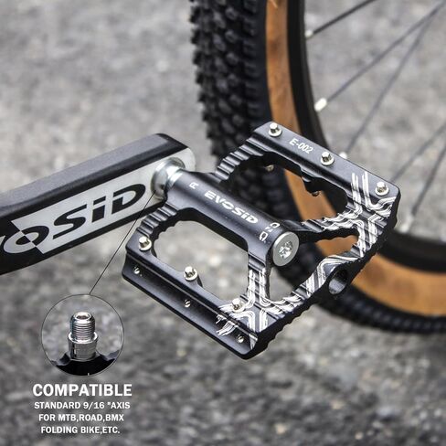 دواسات الدراجة الجبلية، دواسات دراجة الطريق، دواسات مسطحة للدراجة 3 محمل NBK ألومنيوم 9/16 بوصة، منصة خفيفة الوزن تحمل مختومة لدراجة الطريق الجبلية BMX MTB in Kuwait