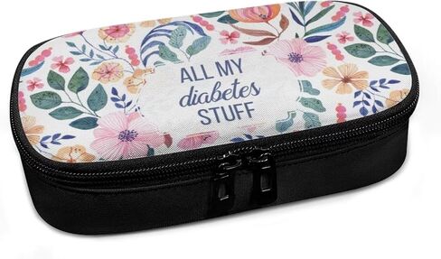 حقيبة سفر مبرد الأنسولين من All My Diabetes Stuff، منظم رائع معزول لأدوية مرض السكري لشرائط اختبار السكر في الدم، والأدوية، ومقياس الجلوكوز، والحبوب، والأجهزة اللوحية in Kuwait