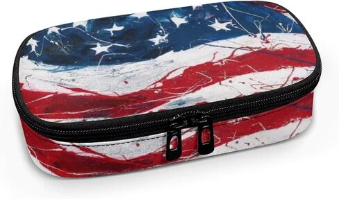 Patriotic American Flag Diabetic Supplies Travel Case,Portable Storage Bag,Insulin Pen and Medication Carrying Case for Glucose Meters, Insulin Pen, Test Strips, Lancets, Syringe, Needles in Saudi Arabia