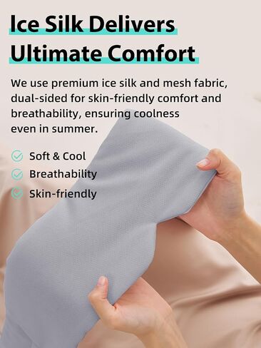 Weighted Sleep Mask, Ice Silk Eye Mask for Sleeping, Extra Forehead Weight & Eye Pressure-Free for Sleep Aid, Relaxation, Light Blocking for Sleeping, Traveling, Eye Cover for Women&Men(Gray) in Saudi Arabia