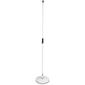 Gravity Microphone Stand, White, Adjustable Height (GMS23W)
