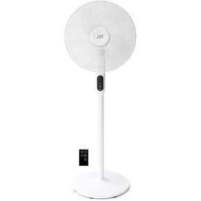 SPT SF-16D48WA: 16″ DC-Motor Energy Saving Stand Fan with Remote and Timer – Piano White,16"