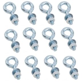 1/4“x 3/4" Male Thread Machinery with Nut Shoulder Lifting Ring Eye Bolt Hook Bolt Eye Bolt Threaded Eye Bolt Marine Expansion Grade 12Set