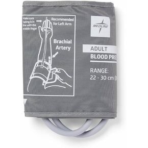 Medline Elite Adult Replacement Upper Arm Cuff for Digital Blood Pressure Monitor, Accurate and Comfortable, Fits Arms 22-30 cm