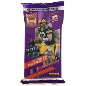 2022 Donruss Elite Football 30 Card Hanger Pack Fat/Cello ابحث عن المتوازيات الوردية الحصرية in Saudi Arabia