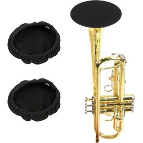2Pcs Yootones 4.8-5.3 Inch Alto Saxophone/Trumpet Cover Bell Cover Compatible with Brass Instrument Care Products Musical Instrument Accessories (Black)