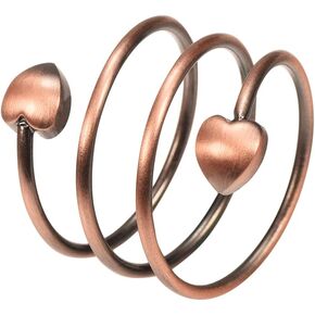Copper Rings for Women, 99% Pure Copper Magnet Ring （Heart-Shaped）, with Magnetic Copper Jewelry