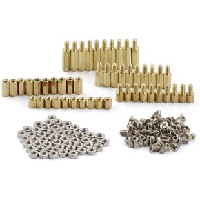 150pcs M3 Hex Brass Spacer Standoff Circuit Spacer PCB Board Nut Screws Assortment Kit Mounting Hardware Set 6+6 10+6 15+6 M3 Nut M3x6 Screw