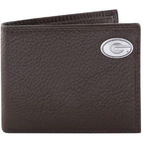 ZEP-PRO NCAA Georgia Bulldogs Pebble Grain Leather Bifold Concho Wallet