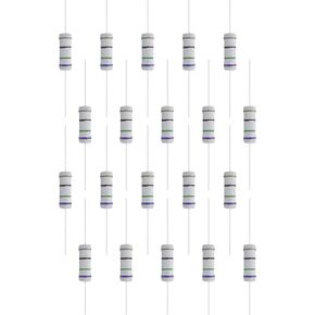 20 PCS 75 Ohm Resistor Axial Lead, 3W 5% Tolerance Metal Oxide Film Resistor, Flame Proof for DIY Electronic, Audio-Video Projects
