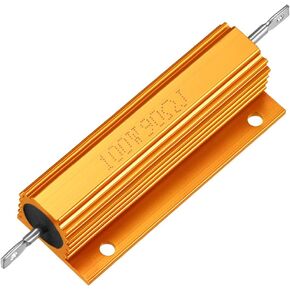 uxcell® Aluminum Case Resistor 100W 90 Ohm Wirewound Gold for LED Replacement Converter 100W 90RJ