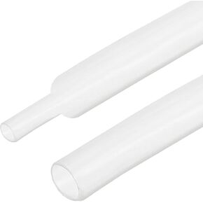 Heat Shrink Tubing 2:1 Cable Sleeving Tube Wrap, [for Electric Insulation Protection] - 3/16" Dia/1m/Clear