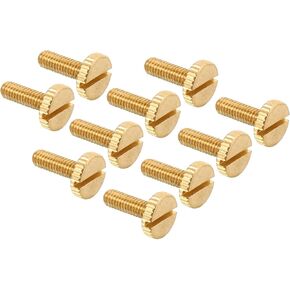 PATIKIL M4x7mm Knurled Thumb Screws, 10 Pack Flat Tip Brass Bolts Grip Knobs Fasteners with Straight Shoulders for Lighting Furniture Electronic Mechanical in Kuwait