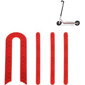 TOMALL Reflective Strip Sticker Front & Rear Wheel Rubber Sticker Red for Xiaomi Mijia M365 Sticker Scooter Replacement Parts Accessories