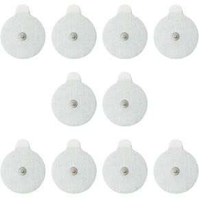 TENS Electrodes, Premium Quality 2" Round Replacement Pads for TENS Units, Snap TENS Unit Electrodes, Discount TENS Brand (5 Pair (10 Electrodes))