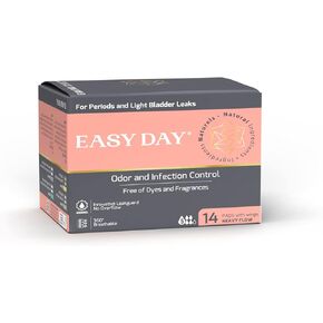 Heavy Flow(2-in-1 Period & Light Bladder Leakage Feminine Pads) with Wings, Sensitive Skins, Unscented, Breathable, Ultra Thin Innovative LEAK GUARD, Individually Wrapped [PATENTED] (14)