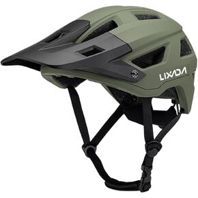 Lixada Adult Bike Helmet Mountain Helmet Road Bike Helmet Adjustable Dial Removable Visor Ventilation Cycling Helmet for Men Women 55-61cm