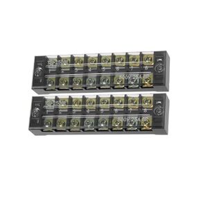 8 Positions Dual Rows 600V 25A Cable Barrier Block Terminal Strip TB-2508 （2-Pack ）