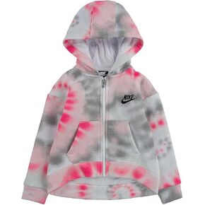 Nike Girl's Club Fleece Tie-Dye Full Zip (Little Kids)