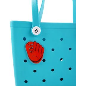 Acrylic Baseball Glove Charm for Bogg Bag and Simply Southern Tote,Insert Ball Sport Decorative Accessory for Beach Handbag