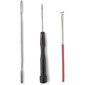 Cheerock 3pcs Steel Woodwind Instrument Repair Tools Home Repair Tools, Spring Hook Metal Screwdriver Double Headed Flat Pad for Saxophone Clarinet Oboe Flute Piccolo Bassoon