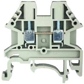 Dinkle Gray DK2.5N-GY DIN Rail Terminal Block Screw Type Grey UL 600V 20A 12-22AWG, Pack of 50