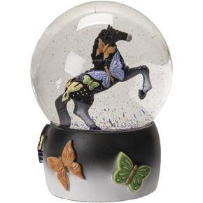 Pacific Giftware The Trail of Painted Ponies Black Beauty Water Globe, 5.31-inch Height, Resin and Glass, Home Décor