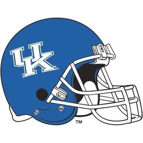 6 Inch Football UK University of Kentucky Wildcats Logo Removable Wall Decal Sticker Art NCAA Home Room Decor 6 by 5 Inches