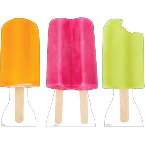 Cardboard People Popsicle Set of 3 Cardboard Cutout Standups