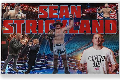 Banger - Sean Strickland USA American Warrior Fighting Champion Fighter Boxer Wrestling Inspirational Motivational Office Gym Wall Dorm Bed Room Decor Design on a 3X5 Feet Flag with 4 Grommets for Easy Wall Hanging. Authentic BANGER FLAG in Saudi Arabia