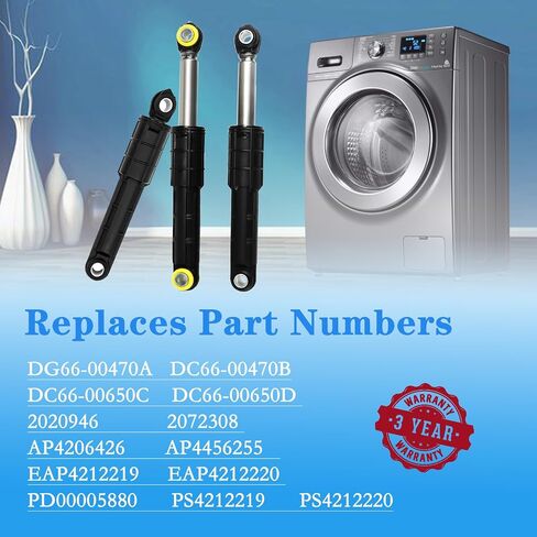 جديد DC66-00470A DC66-00470B غسالة ممتص الصدمات 3 قطع متوافق مع غسالة سامسونج يستبدل DC66-00650C DC66-00650D 2072308 AP4456255 PS4212220 EAP4212220 PD00002206 2020946 PS4212219 in Saudi Arabia
