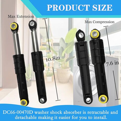 جديد DC66-00470A DC66-00470B غسالة ممتص الصدمات 3 قطع متوافق مع غسالة سامسونج يستبدل DC66-00650C DC66-00650D 2072308 AP4456255 PS4212220 EAP4212220 PD00002206 2020946 PS4212219 in Saudi Arabia