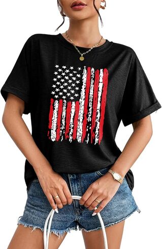 Zeagoo Women Oversized T-Shirt Summer Casual Short Sleeve Loose Tee Tops in Kuwait