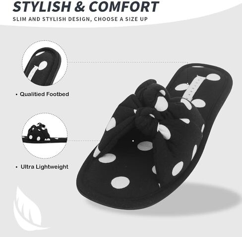 شباشب منزل راقصة الباليه للسيدات من EUXTERPA، أحذية منزلية داخلية خفيفة الوزن مع فيونكة in Kuwait