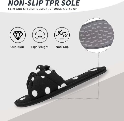 شباشب منزل راقصة الباليه للسيدات من EUXTERPA، أحذية منزلية داخلية خفيفة الوزن مع فيونكة in Kuwait