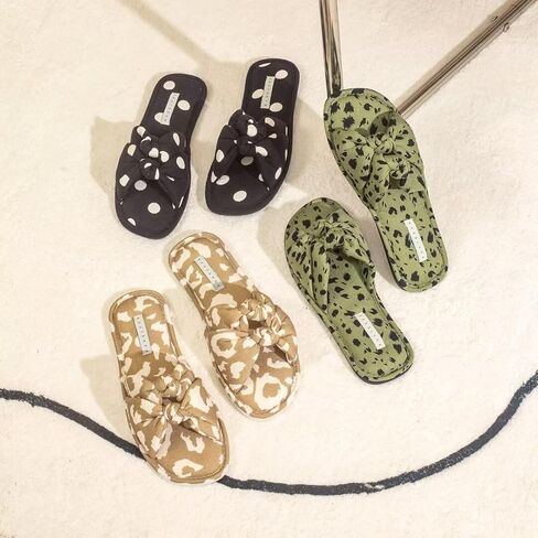 شباشب منزل راقصة الباليه للسيدات من EUXTERPA، أحذية منزلية داخلية خفيفة الوزن مع فيونكة in Kuwait