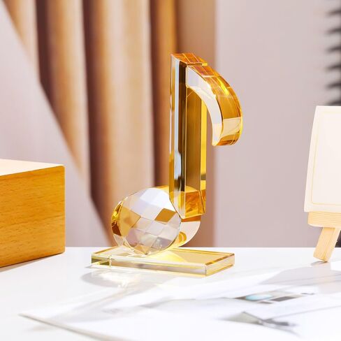 YWHL ديكور ملاحظات الموسيقى الكريستالي، تماثيل الملاحظات الثامنة من زجاج الشمبانيا، هدايا موسيقية للرجال والنساء، هدايا مدرس الموسيقى، لمحبي الموسيقى in Saudi Arabia