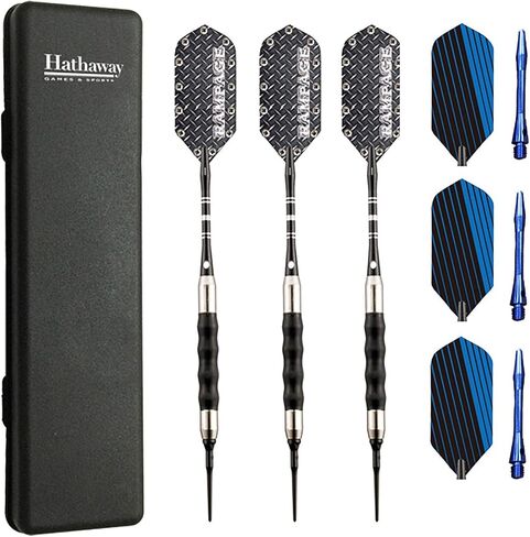 سهام ذات رأس ناعم من هاثاواي رامبيج شور جريب (مجموعة من 3)، أسود، أزرق in Kuwait