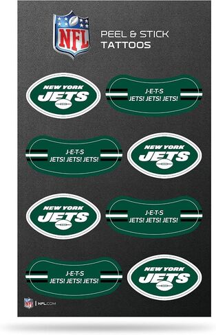 Rico Industries NFL Football Peel & Stick Temporary Tattoos - Eye Black - Game Day Approved in Saudi Arabia