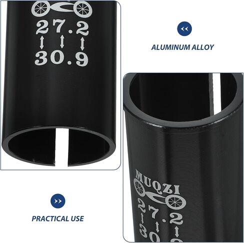 Bicycle Seatpost Tube Adapter：Bicycle Reducing Sleeve Shim Aluminum Alloy Bike Seatpost Adapter for Bike (Black ) - 27.2mm to 30.9mm in Saudi Arabia