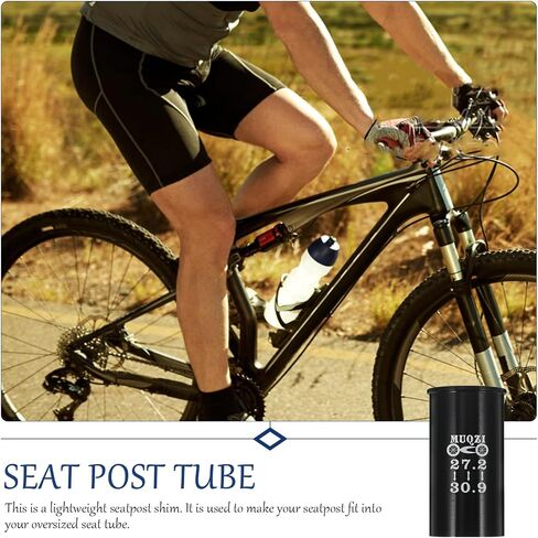 Bicycle Seatpost Tube Adapter：Bicycle Reducing Sleeve Shim Aluminum Alloy Bike Seatpost Adapter for Bike (Black ) - 27.2mm to 30.9mm in Saudi Arabia