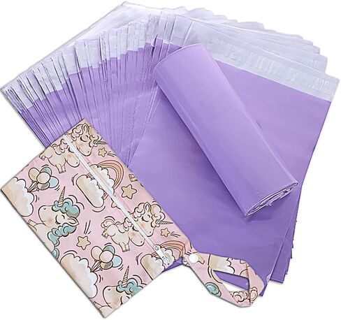 Sanitary Napkin Disposal Bags Self-sealing 100PCS Feminine Hygiene Disposal Trash Bags, Women Personal Privacy Protection for Sanitary Pads/Tampons/Diapers (Purple with Bag, 100PCS, 9.8 * 5.8in) in Saudi Arabia
