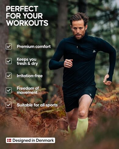 قميص DANISH ENDURANCE للرجال بأكمام طويلة وسحاب 1/2 للتمرين، خفيف الوزن ومطاط in Kuwait