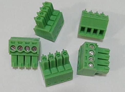 جديد لـ 5 قطع 4 دبابيس - 3.5 ملم موصل سريع قابل للتوصيل - كتلة طرفية - قابس فينيكس، 300 فولت 8 أمبير in Kuwait