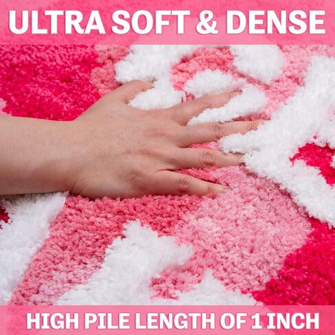 Get Naked Bath Mat, Preppy Room Decor, Pink Bathroom Rugs,Thick Cute Bath Mat, Soft Non Slip mat, Funky Fun Preppy Rugs for Apartment Decor, Machine Washable Rug 32x20inch in Saudi Arabia