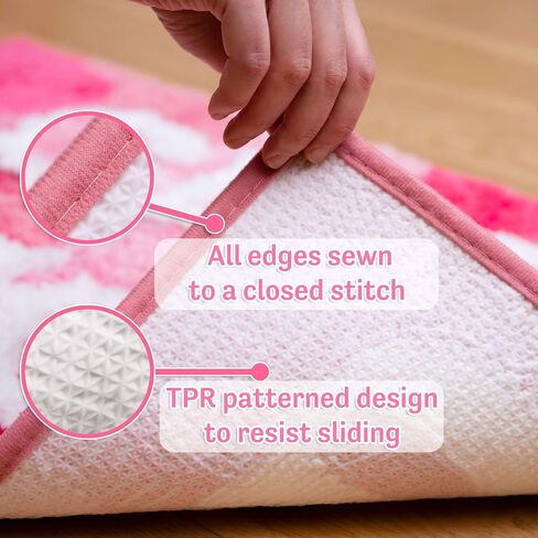 Get Naked Bath Mat, Preppy Room Decor, Pink Bathroom Rugs,Thick Cute Bath Mat, Soft Non Slip mat, Funky Fun Preppy Rugs for Apartment Decor, Machine Washable Rug 32x20inch in Saudi Arabia