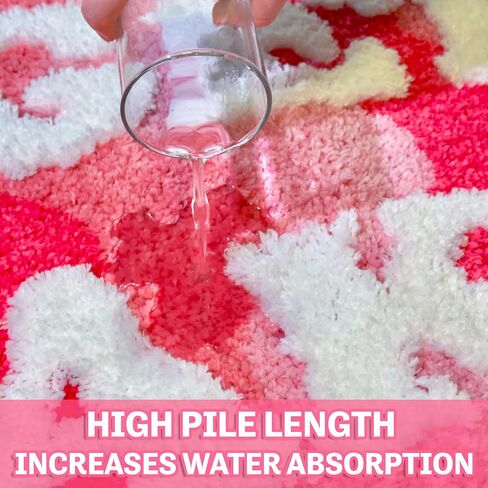 Get Naked Bath Mat, Preppy Room Decor, Pink Bathroom Rugs,Thick Cute Bath Mat, Soft Non Slip mat, Funky Fun Preppy Rugs for Apartment Decor, Machine Washable Rug 32x20inch in Saudi Arabia